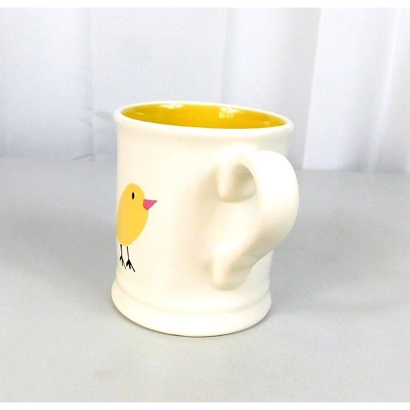 Magenta Baby Chick w/Footprints Coffee Mug Large White Oversized Porcelain 22 oz - Picture 6 of 8